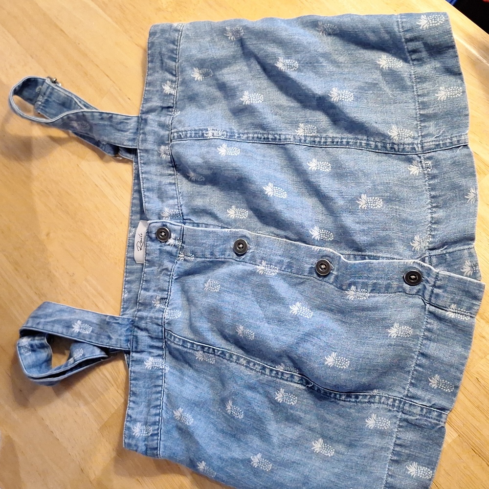 Rails Blue Denim Tank Top with White Pineapple Print